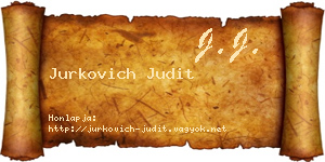 Jurkovich Judit névjegykártya