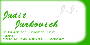judit jurkovich business card
